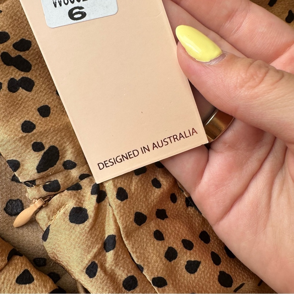 NWT Verge Girl Cheetah Silk Dress - Picture 4 of 6